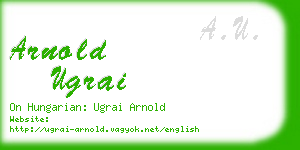 arnold ugrai business card